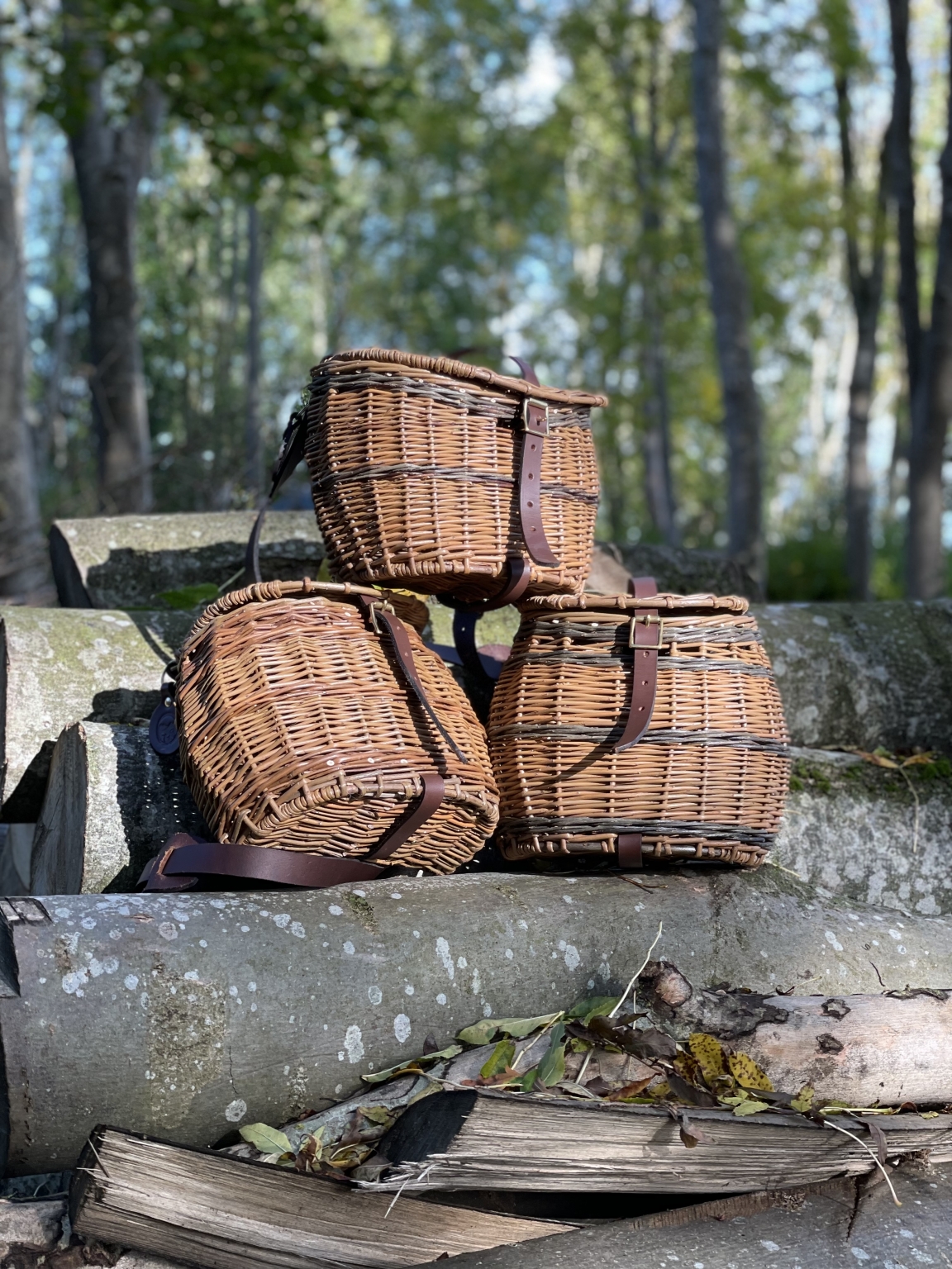Willow Foraging Basket with Shoulder Strap Foraging